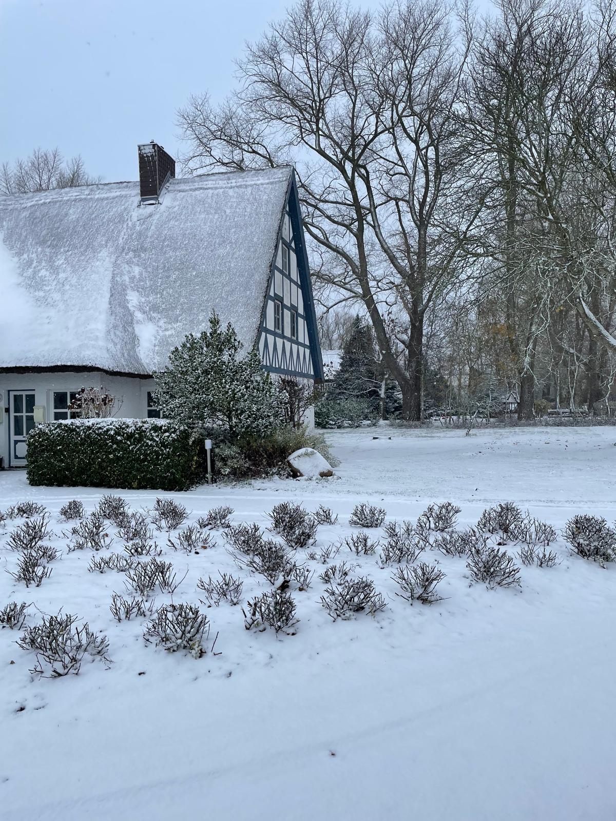 Haus im Winter mit Schnee